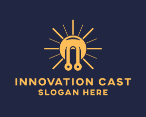 Light Bulb Circuit Innovation  logo design