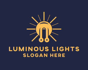 Light Bulb Circuit Innovation  logo design