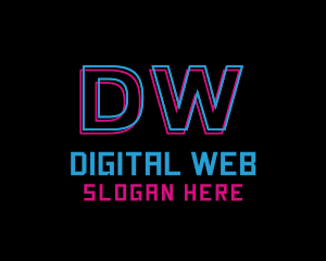 Digital Neon Tech logo design