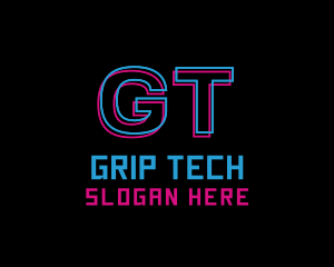 Digital Neon Tech logo design