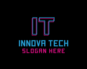 Digital Neon Tech logo design