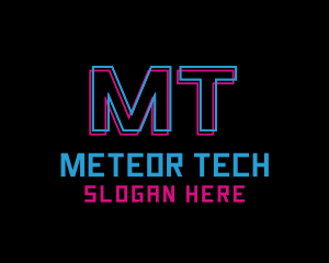 Digital Neon Tech logo design