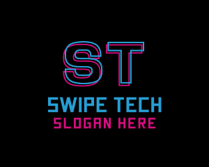 Digital Neon Tech logo design