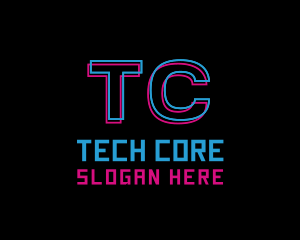 Digital Neon Tech logo design