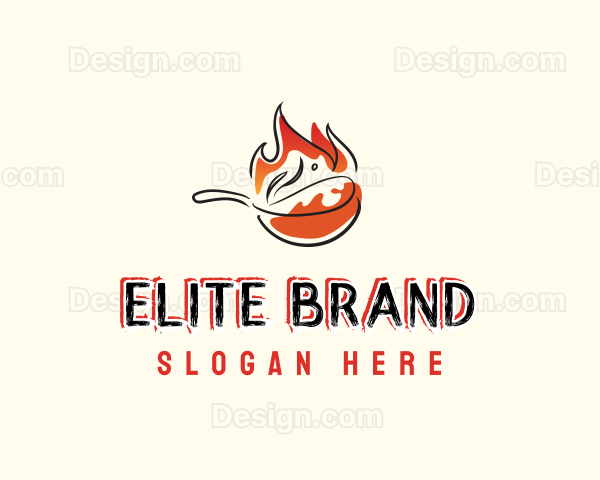 Flaming Food Cuisine Logo