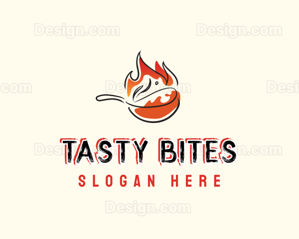Flaming Food Cuisine Logo