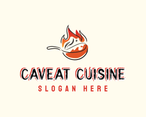 Flaming Food Cuisine logo design