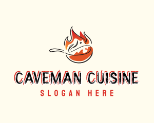 Flaming Food Cuisine logo design