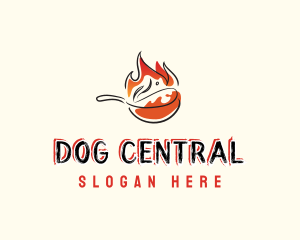 Flaming Food Cuisine logo design