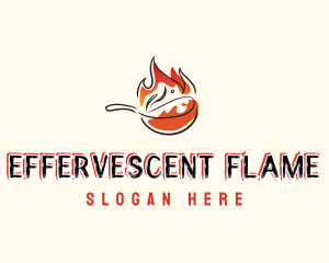 Flaming Food Cuisine logo design