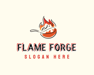 Flaming Food Cuisine logo design