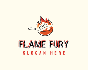 Flaming Food Cuisine logo design