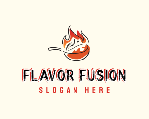 Flaming Food Cuisine logo