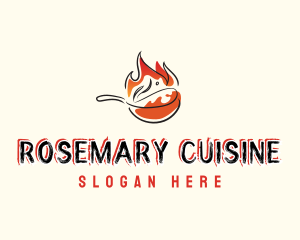 Flaming Food Cuisine logo design