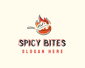 Flaming Food Cuisine logo design