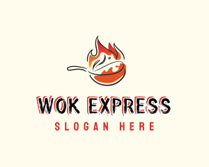 Flaming Food Cuisine logo design