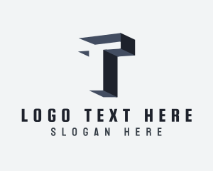 Isometric Letter T logo