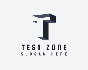 Isometric Letter T logo design