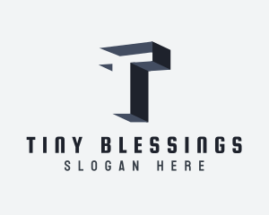 Isometric Letter T logo design