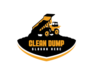 Dump Truck Heavy Equipment logo design