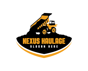 Dump Truck Heavy Equipment logo design