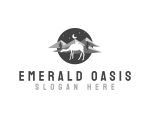 Camel Oasis Desert logo design