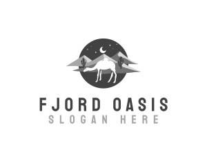 Camel Oasis Desert logo design