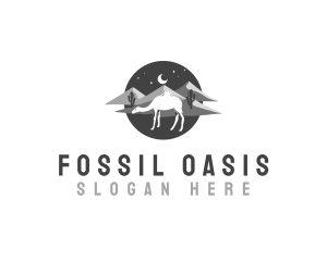 Camel Oasis Desert logo design