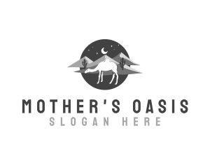 Camel Oasis Desert logo design