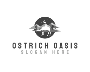 Camel Oasis Desert logo design