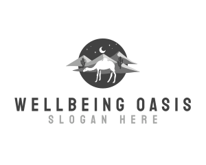 Camel Oasis Desert logo design