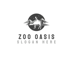 Camel Oasis Desert logo design