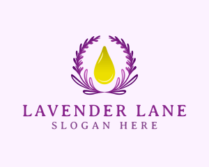 Lavender Wreath Droplet logo