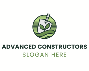 Shovel Sprout Lawn logo design