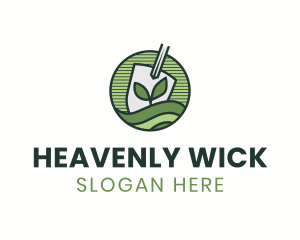 Shovel Sprout Lawn logo design