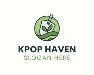 Shovel Sprout Lawn logo design