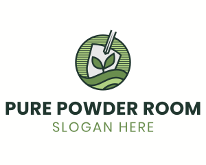 Shovel Sprout Lawn logo design