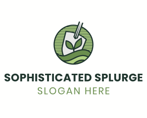 Shovel Sprout Lawn logo design