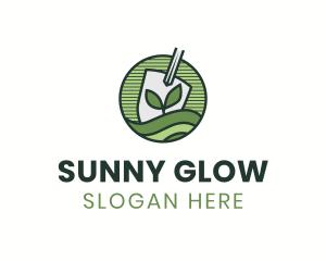 Shovel Sprout Lawn logo design