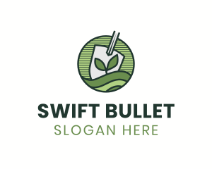 Shovel Sprout Lawn logo design