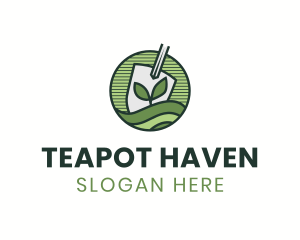 Shovel Sprout Lawn logo design