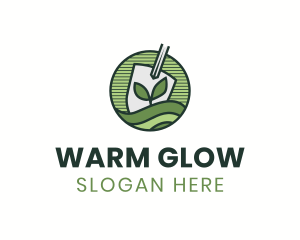 Shovel Sprout Lawn logo design