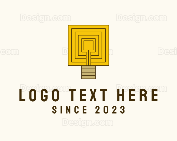 Maze Light Bulb Logo