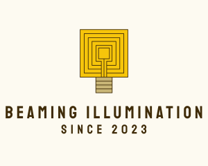 Maze Light Bulb  logo design