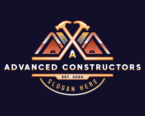 Builder Hammer Carpentry logo design