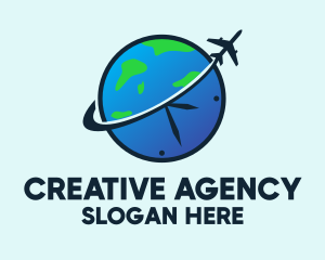 Travel Agency Clock  logo