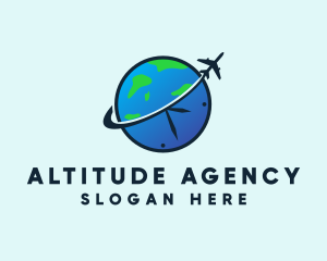 Travel Agency Clock  logo