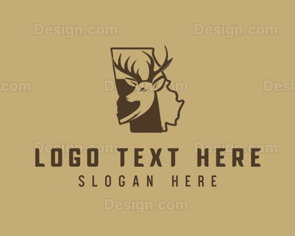 Deer Moose Map Logo