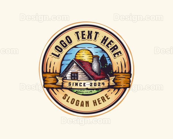 Retro House Property Logo