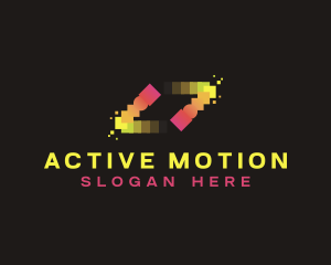 Motion Tech Pixel logo design